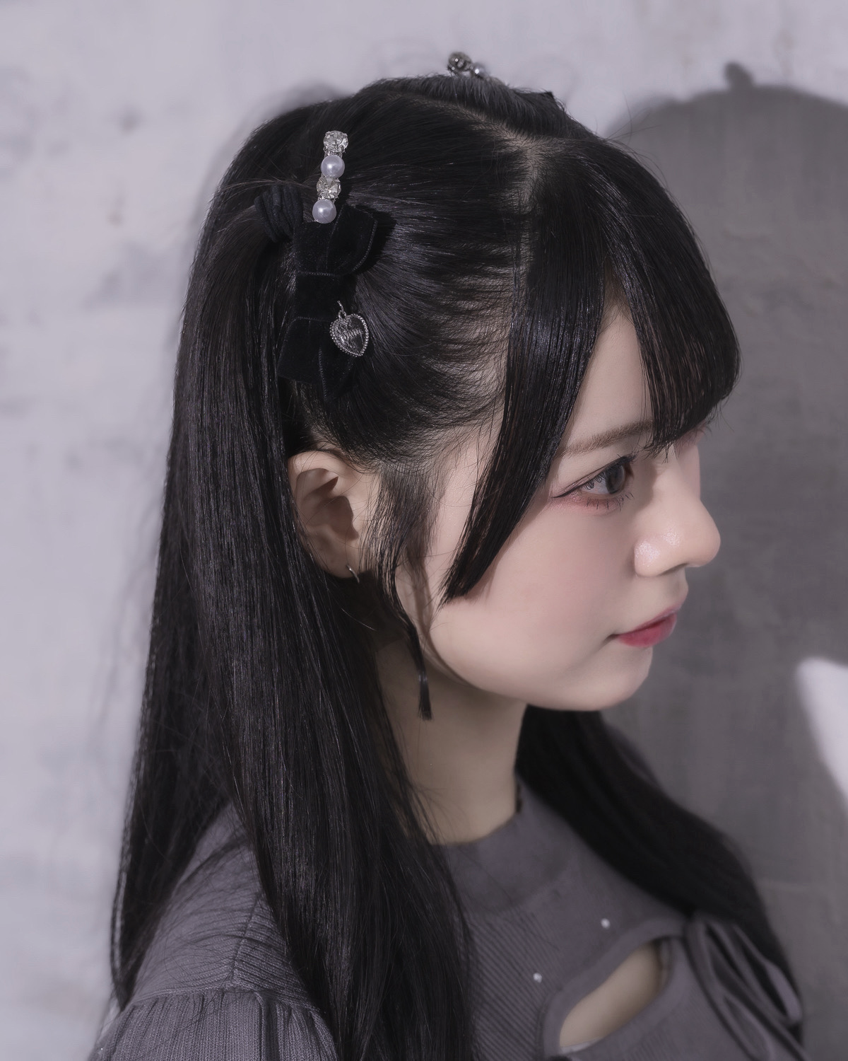 パールビジューベロアリボンクリップセット