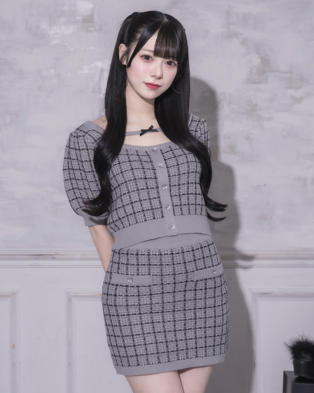 モデル身長:155cm/着用カラー:グレー