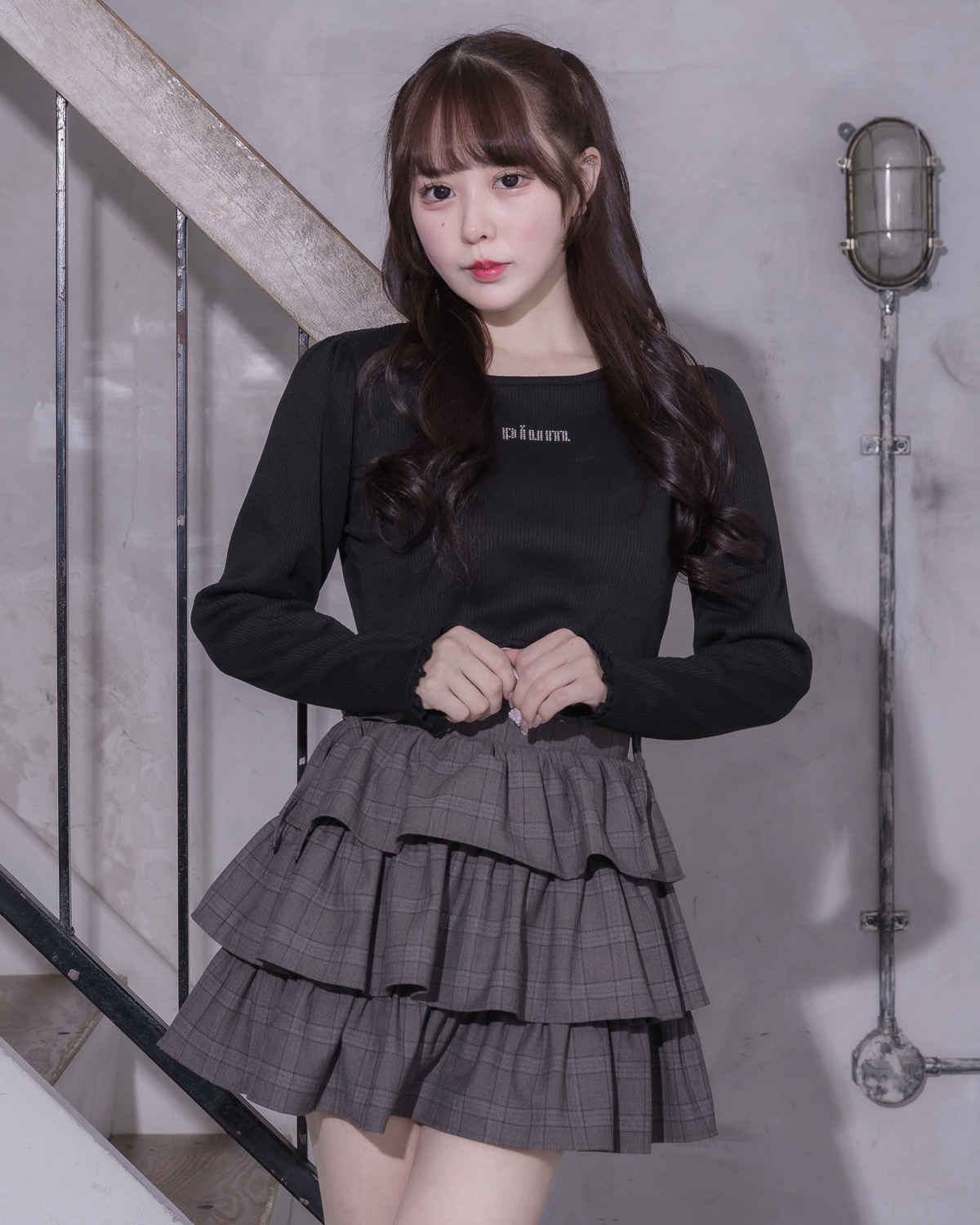 モデル身長:157cm/着用カラー:ブラウン