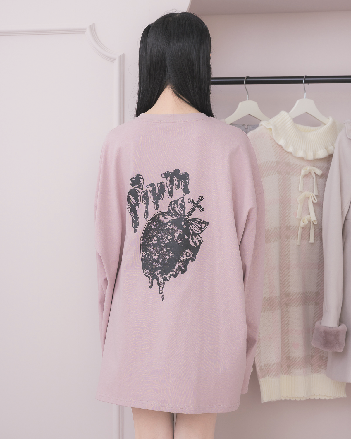 モデル身長:157cm/着用カラー:ピンク