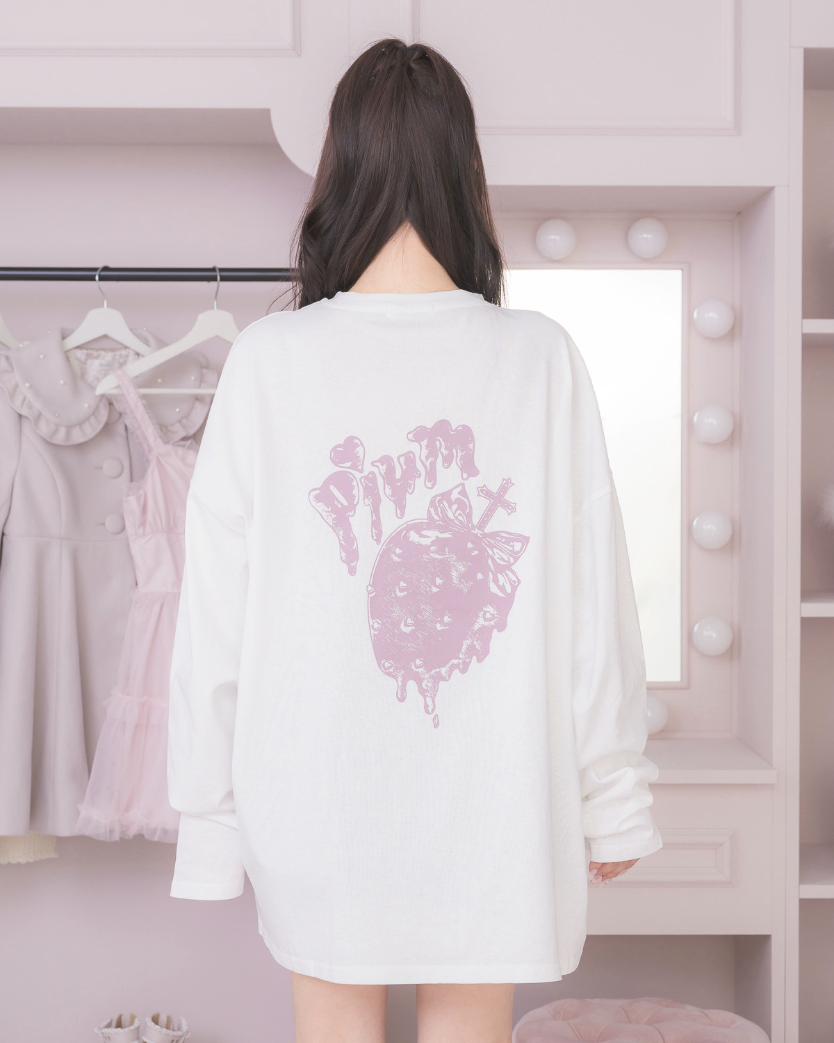 モデル身長:157cm/着用カラー:ホワイト