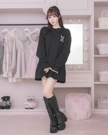 モデル身長：157cm/着用カラー:ブラック