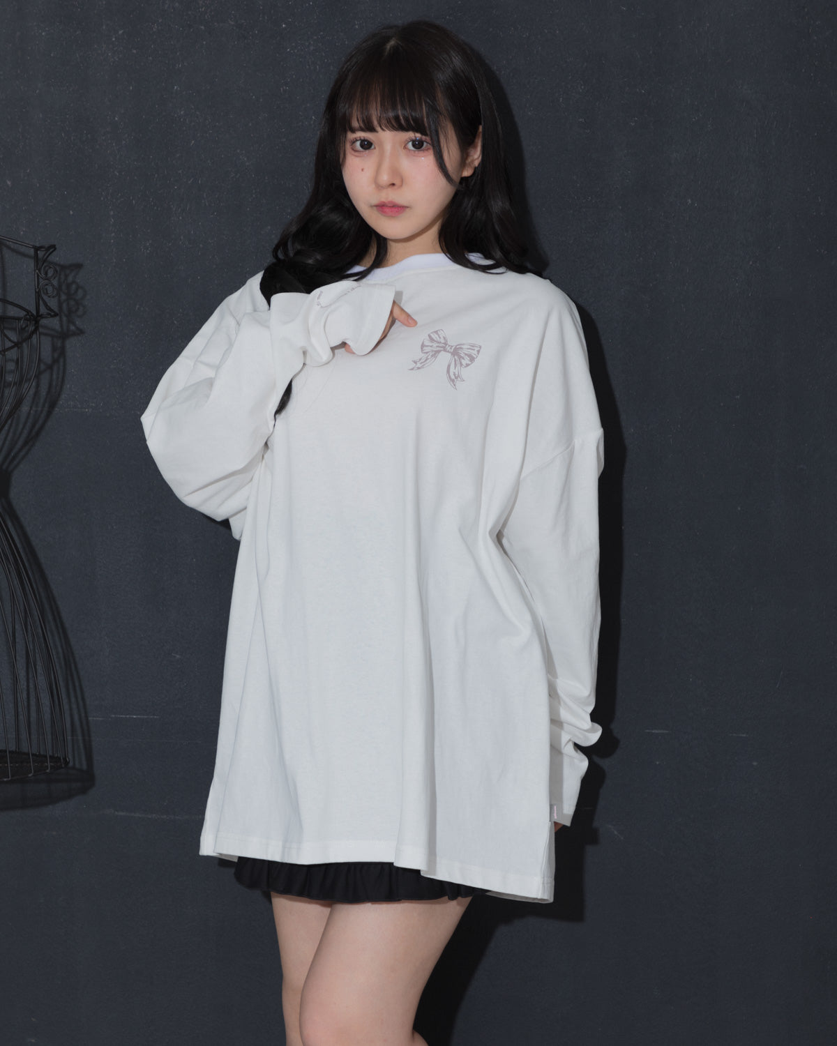 モデル身長:157cm/着用カラー:ホワイト