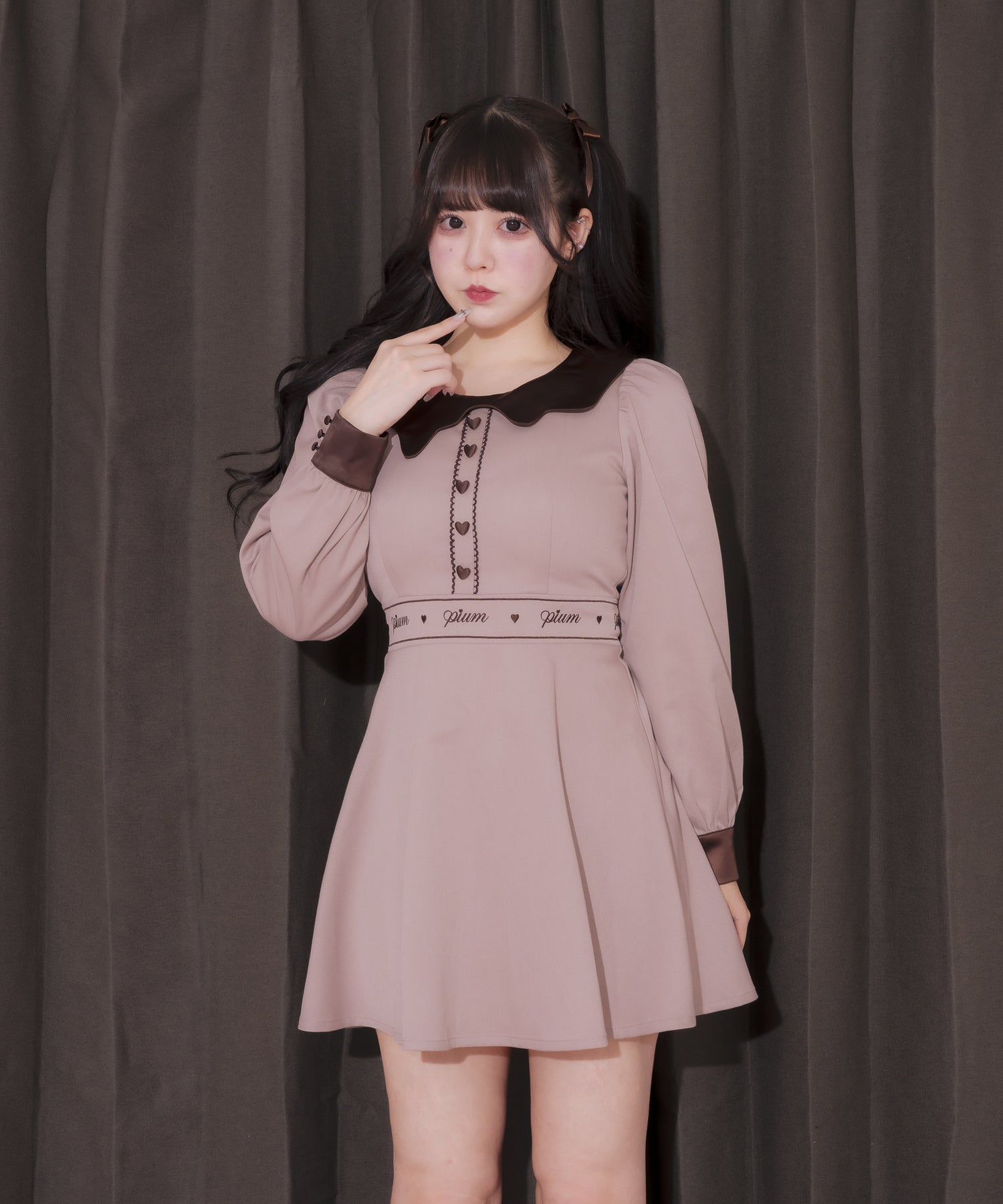 モデル身長:157cm/着用カラー:ピンク