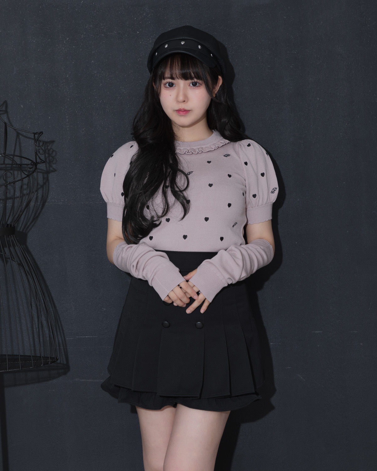 モデル身長:157cm/着用カラー:ブラック