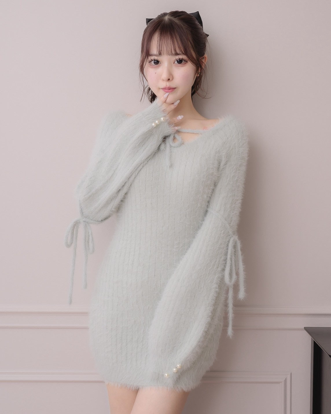 モデル身長：157cm/着用カラー：ブルーグレー