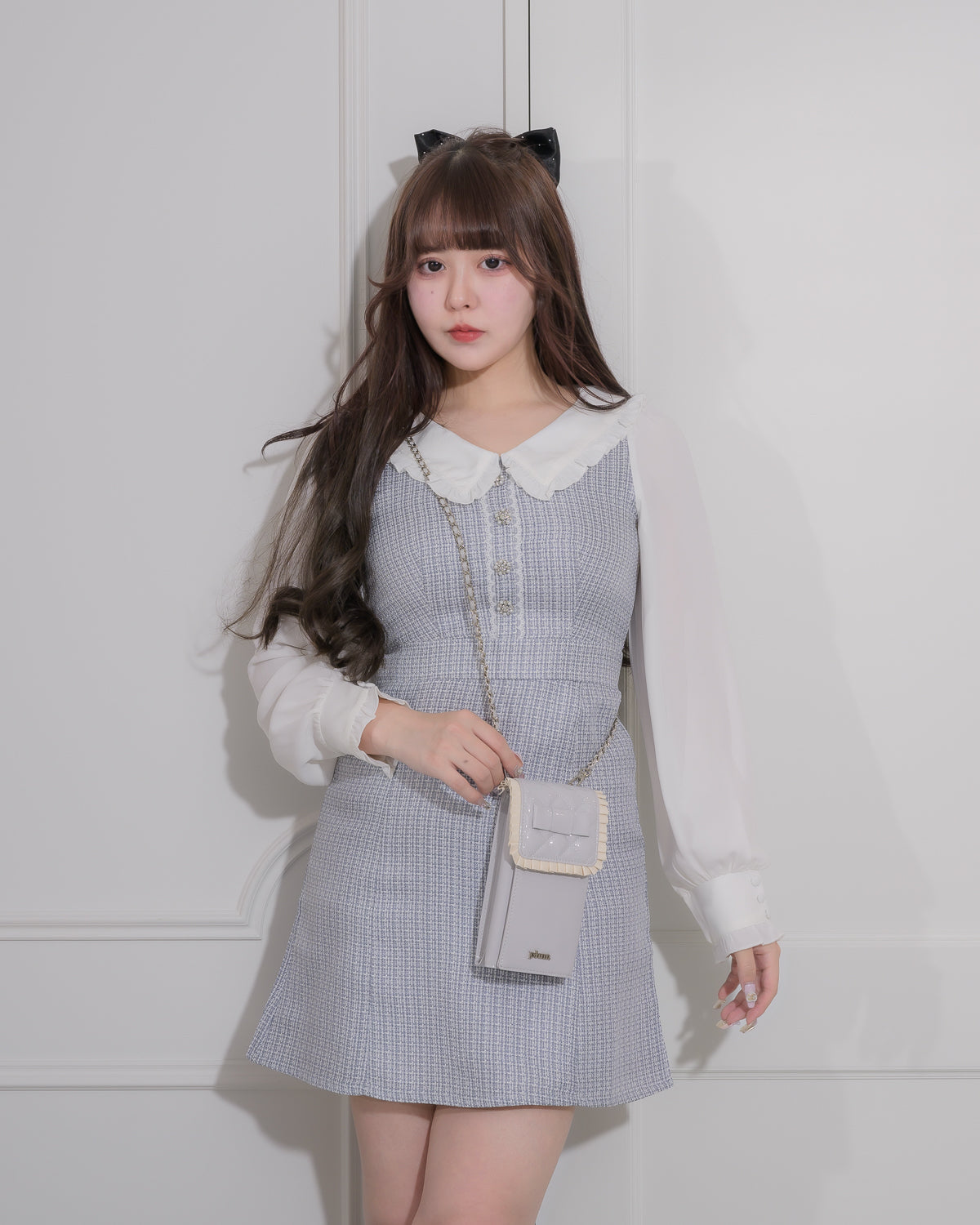 フロントリボンエナメルフォンホルダー