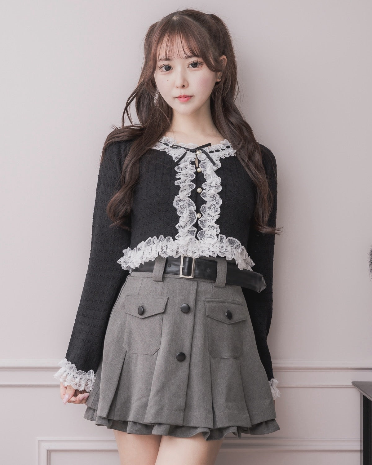 モデル身長:157cm/着用カラー:ブラック