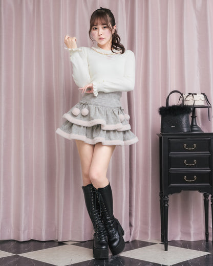 モデル身長:157cm/着用カラー:ホワイト×ピンク