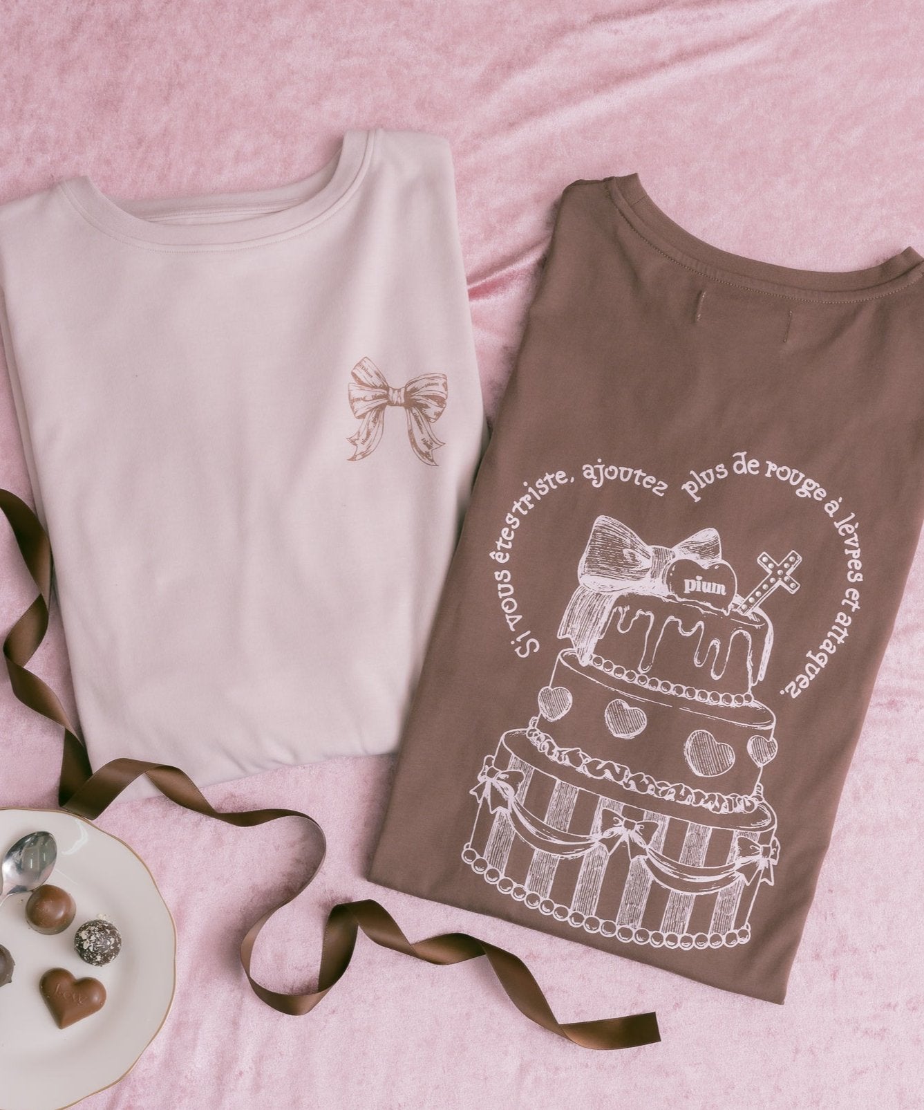 pium melty cake オーバーサイズロングTシャツ