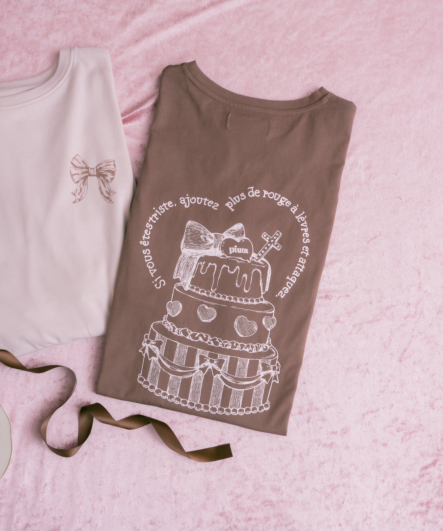 pium melty cake オーバーサイズロングTシャツ