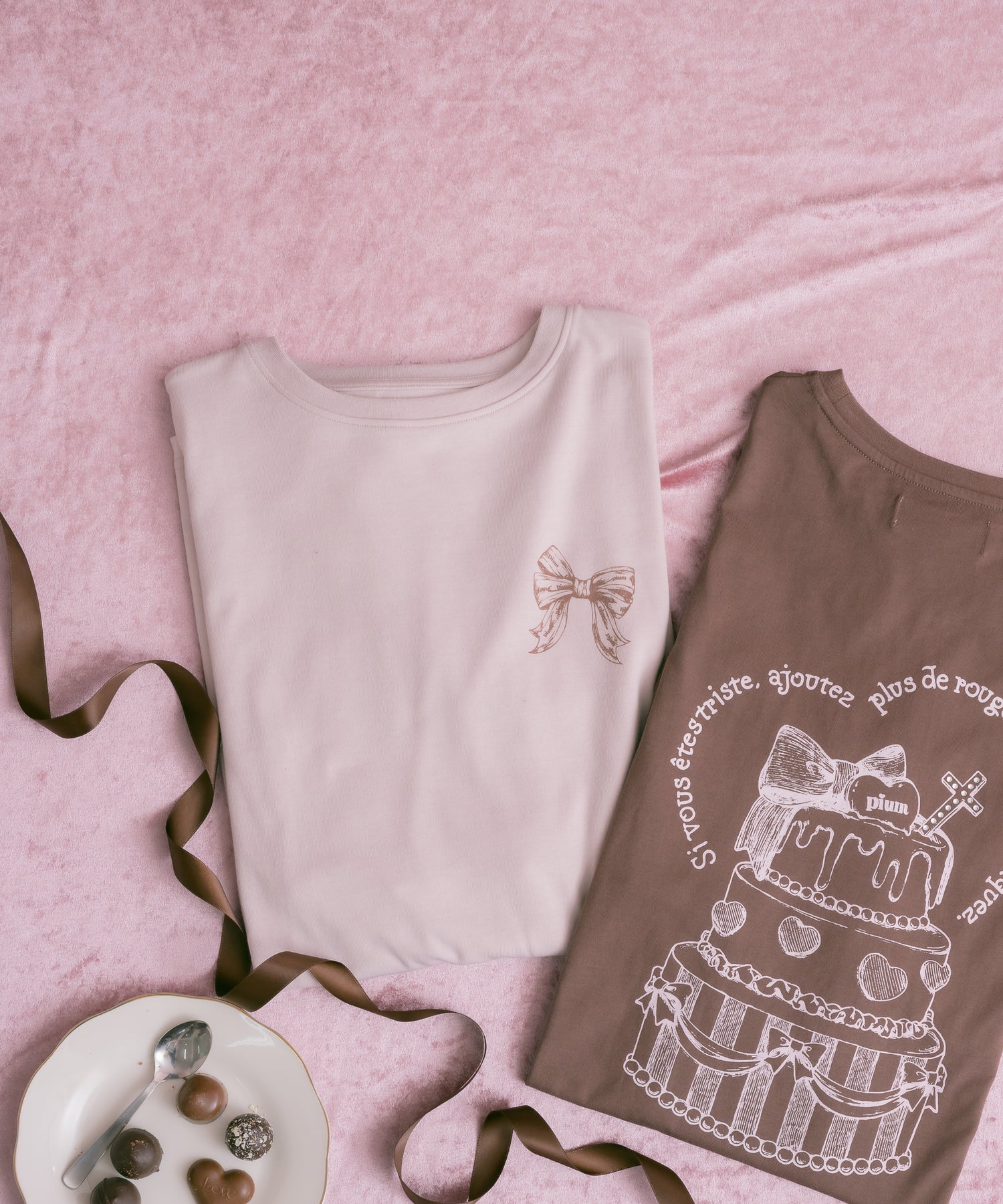 pium melty cake オーバーサイズロングTシャツ