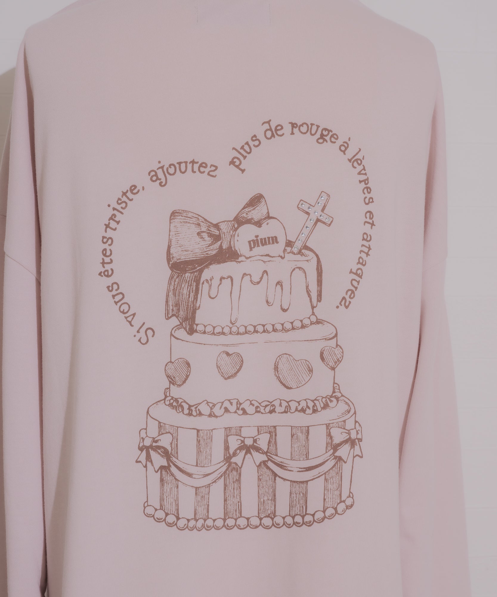 pium melty cake オーバーサイズロングTシャツ