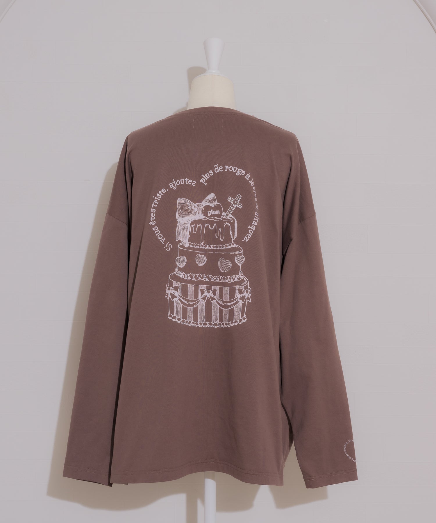pium melty cake オーバーサイズロングTシャツ