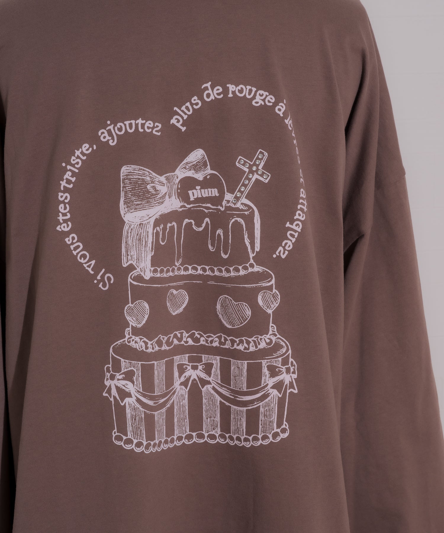 pium melty cake オーバーサイズロングTシャツ