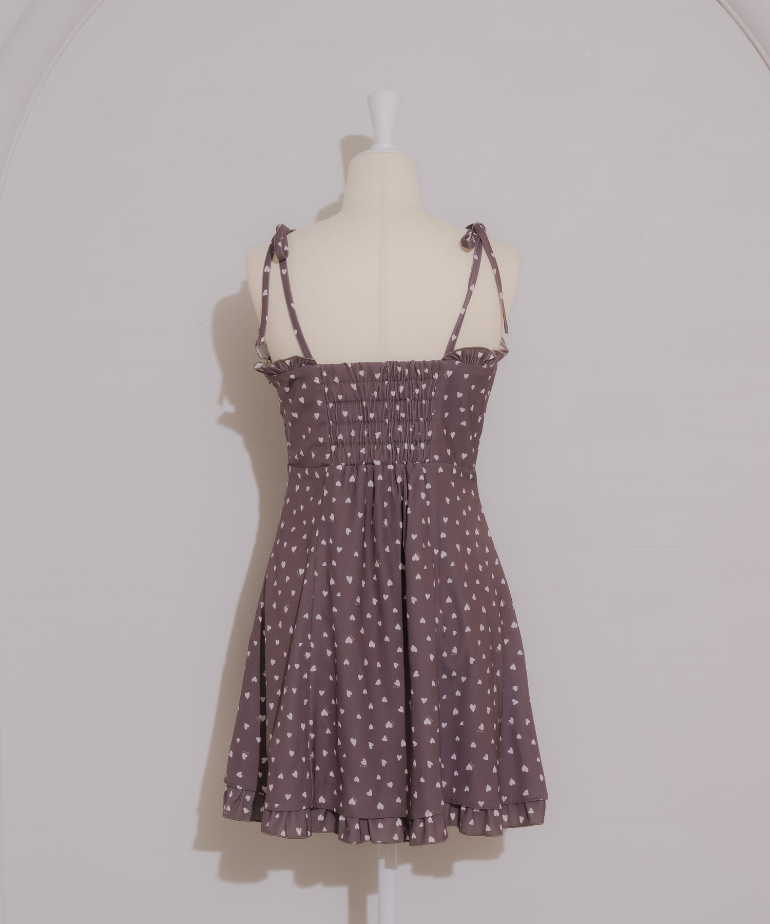 piumハートフリルキャミワンピース