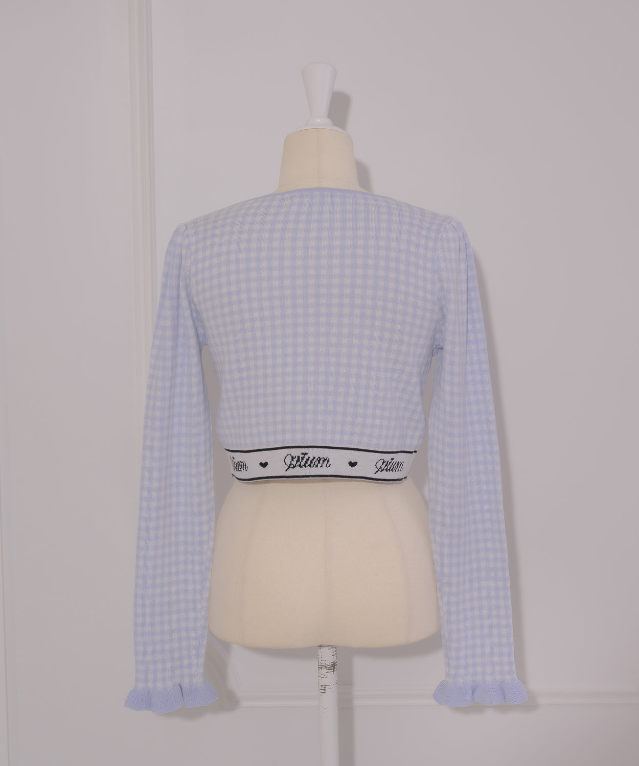 piumロゴラインリボンテープ長袖ニット