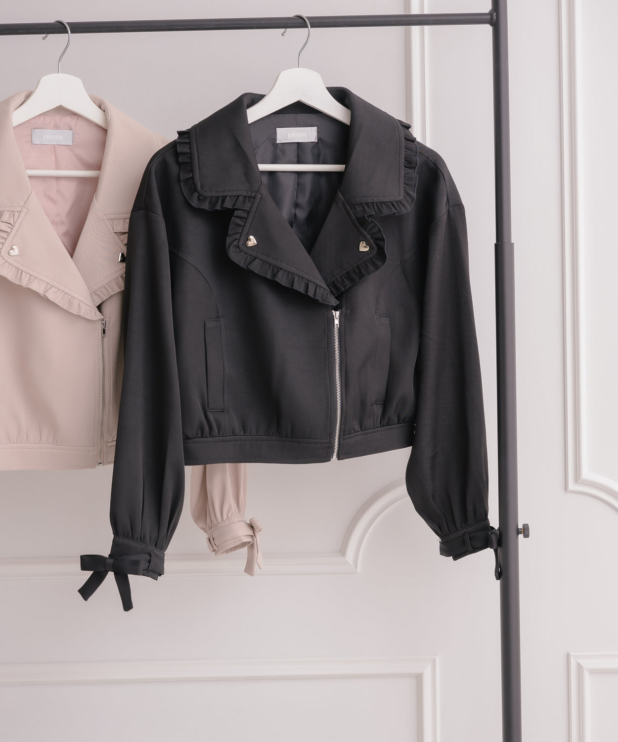 オーバーサイズフリルライダース