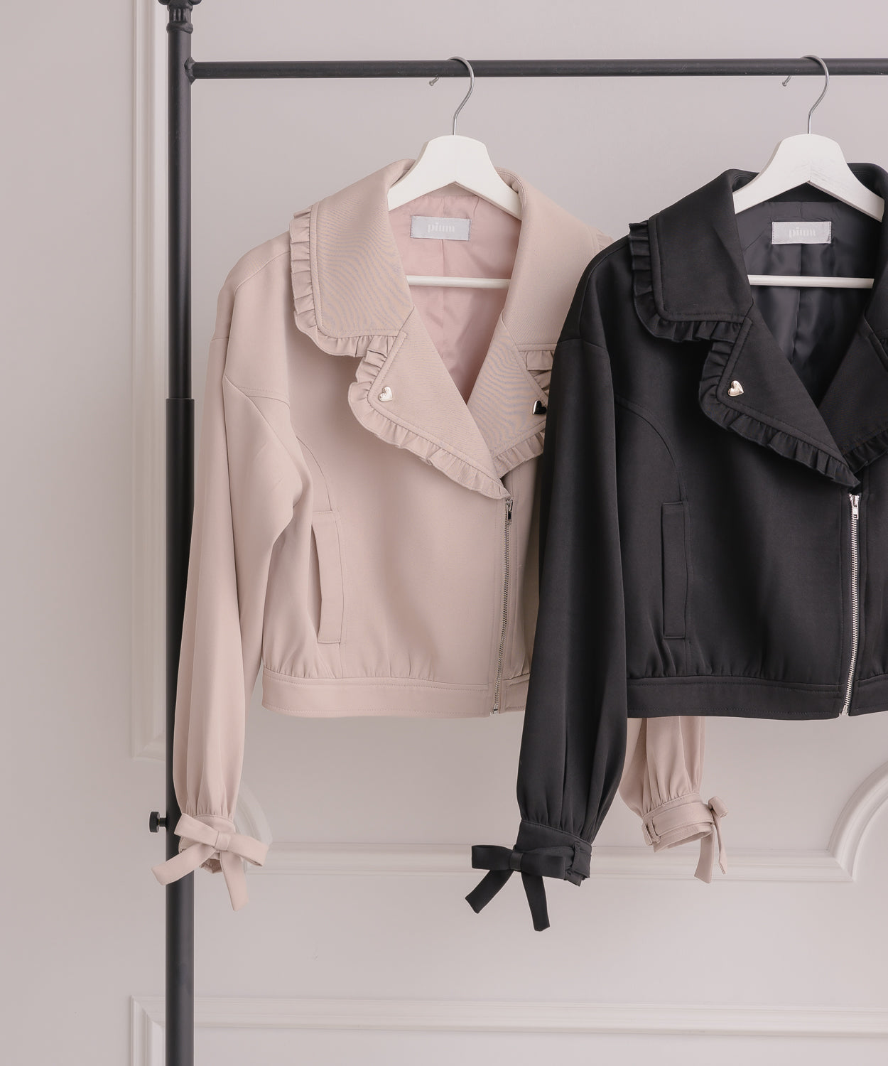 オーバーサイズフリルライダース