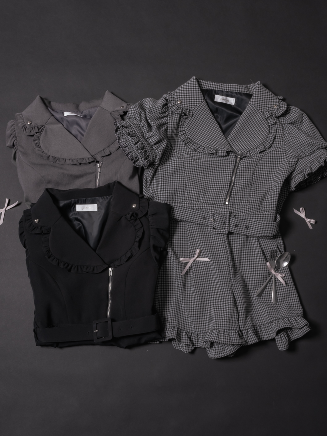 フリルカラーライダースセットアップ