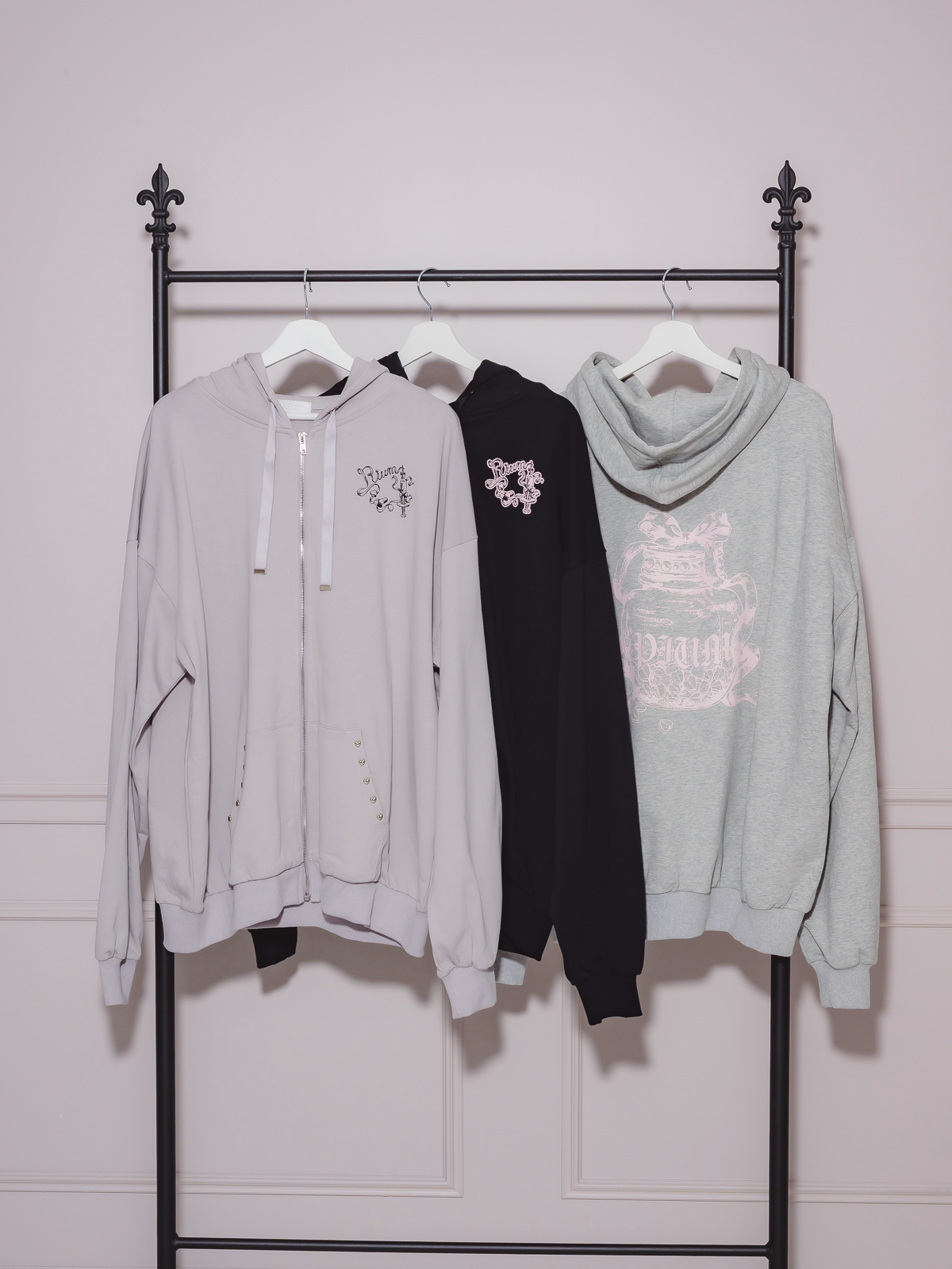 pium ribbon portion オーバーサイズジップパーカー