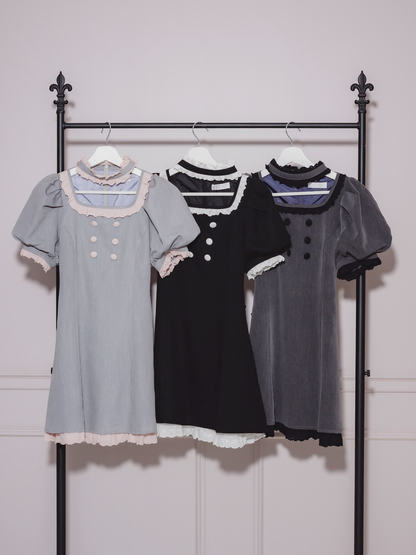 pium コットンフリルチョーカードールワンピース pium コットンフリルチョーカードールワンピース