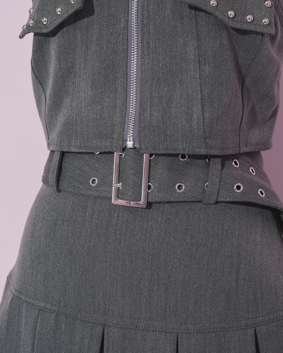 スタッズポケットビスチェセットアップ