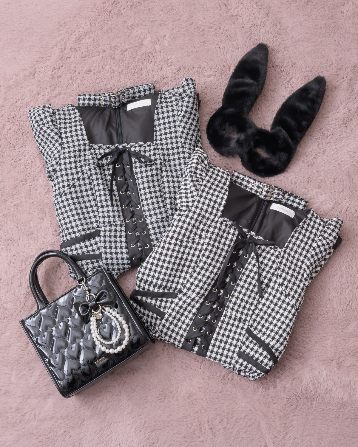 サイドクロスチョーカーフレアワンピース