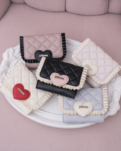 piumハートキルティングミニウォレット piumハートキルティングミニウォレット