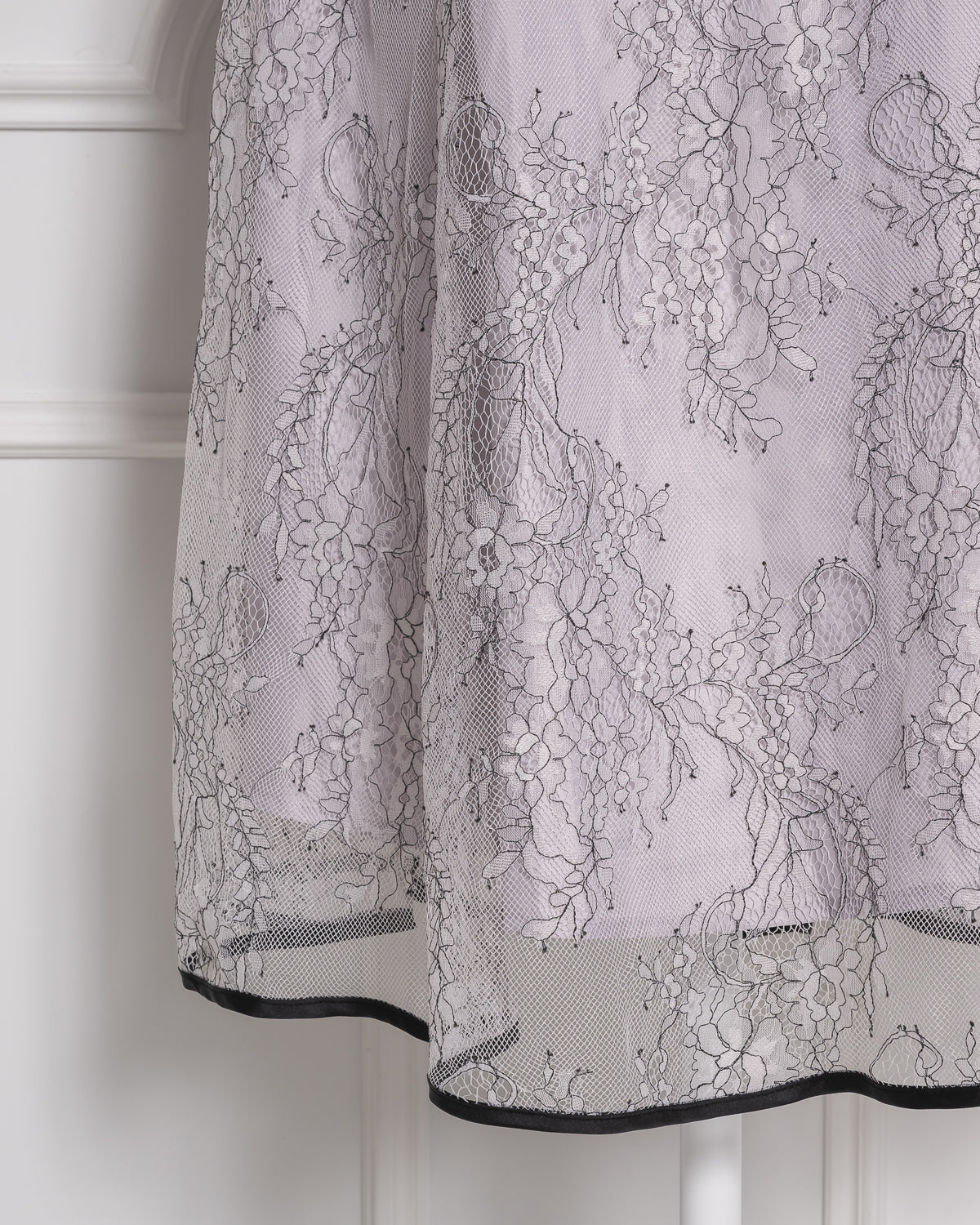 バイカラーレースケープロングワンピース