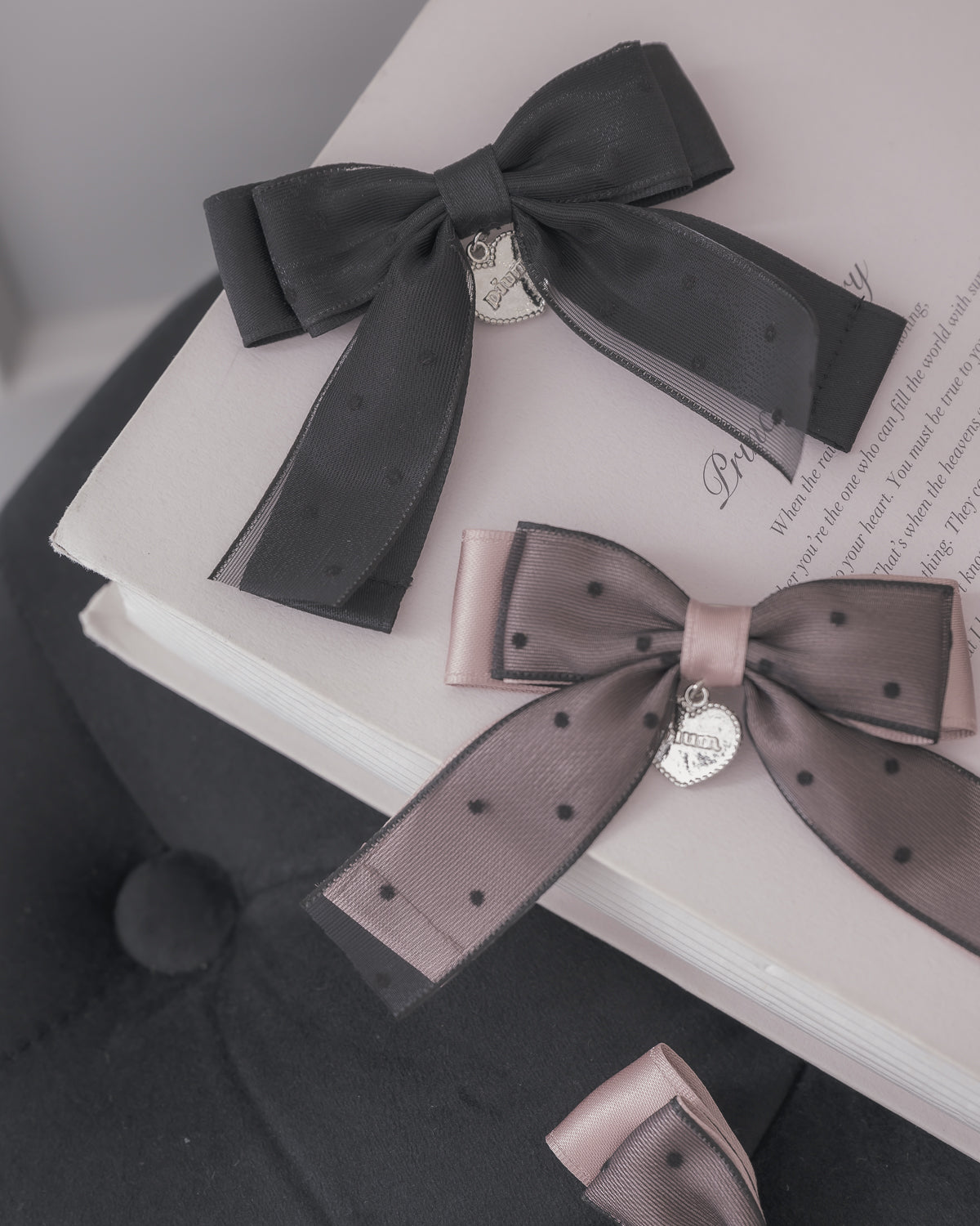 ドットチュールリボンクリップセット