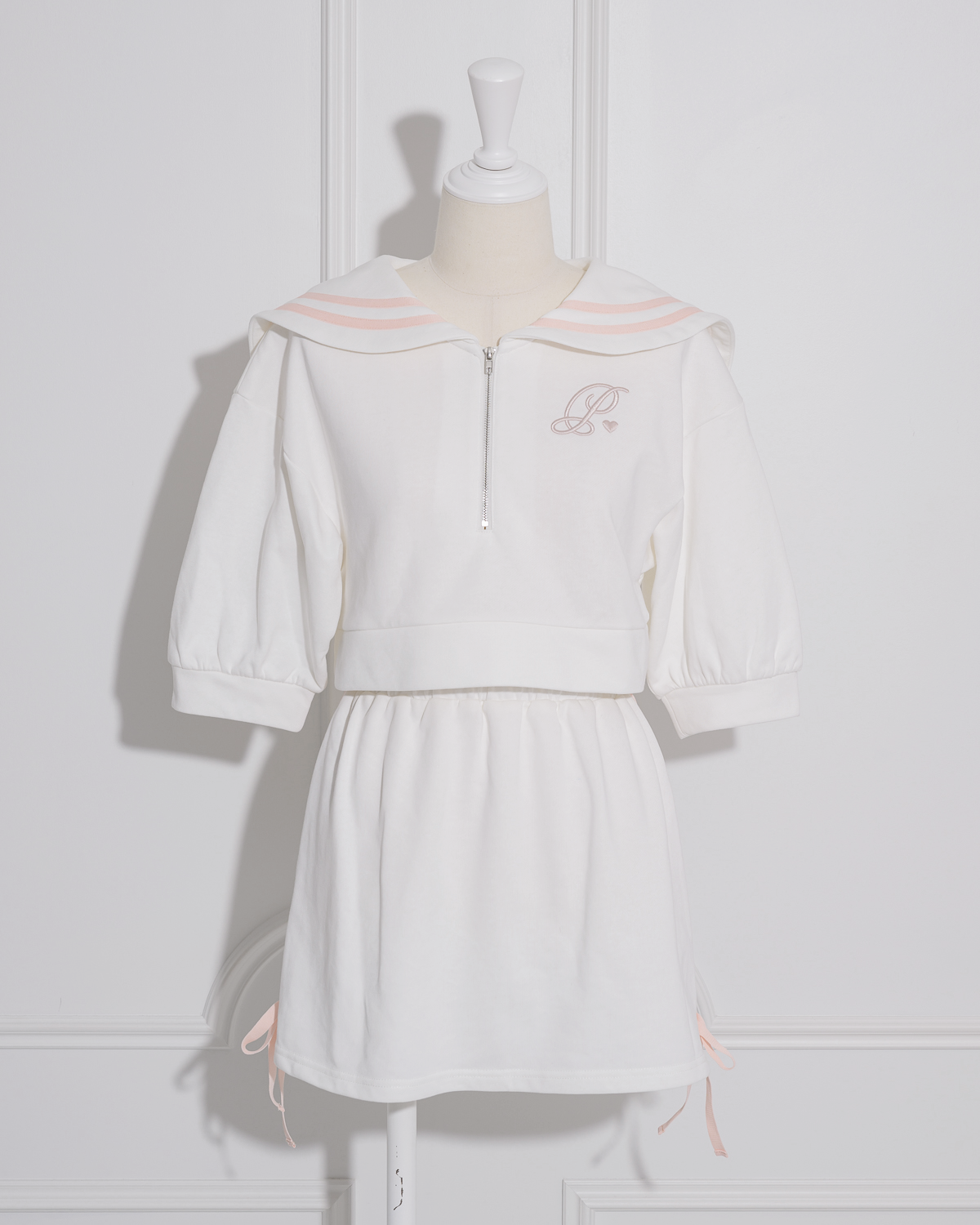 pium ダブルラインセーラー半袖スウェットセット pium ダブルラインセーラー半袖スウェットセット