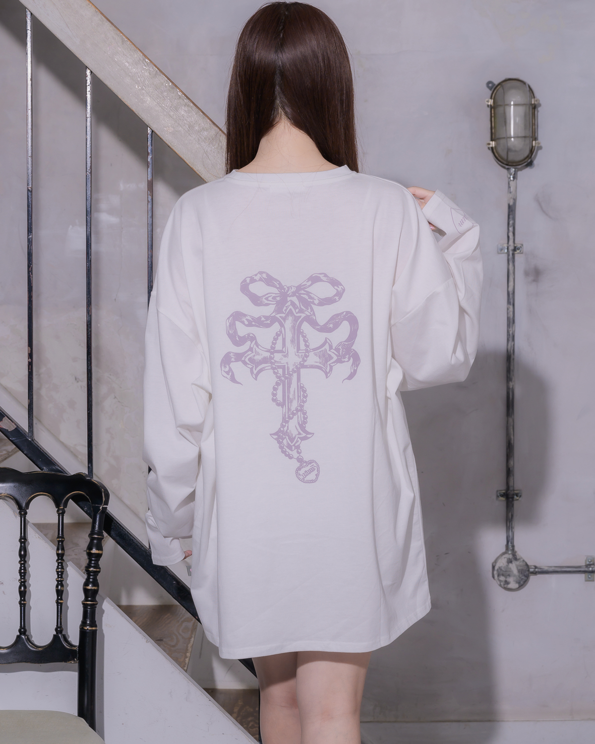 モデル身長:159cm/着用カラー:ホワイト