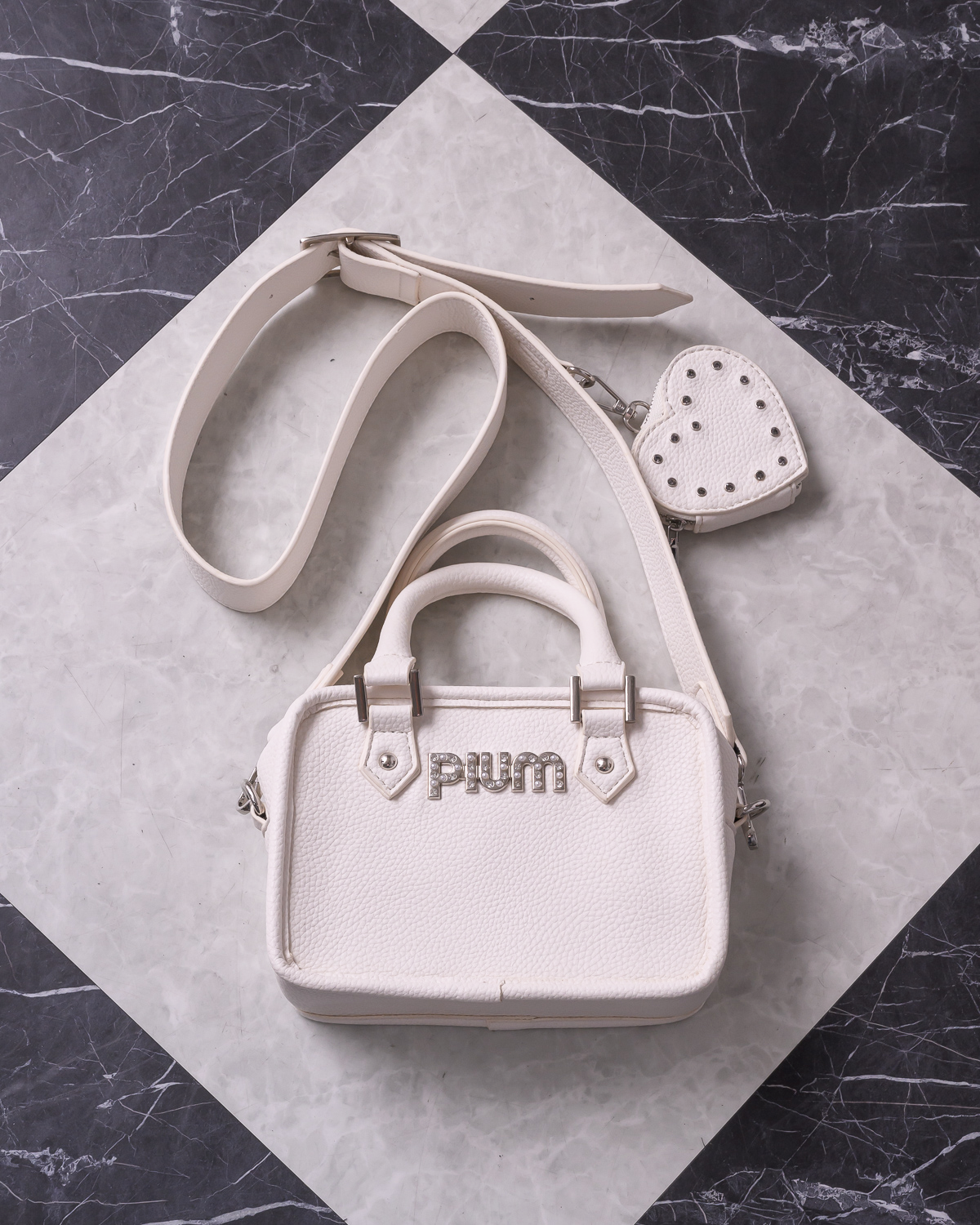 ハートポーチ付きミニボストンバッグ – pium ハートポーチ付きミニボストンバッグ – pium