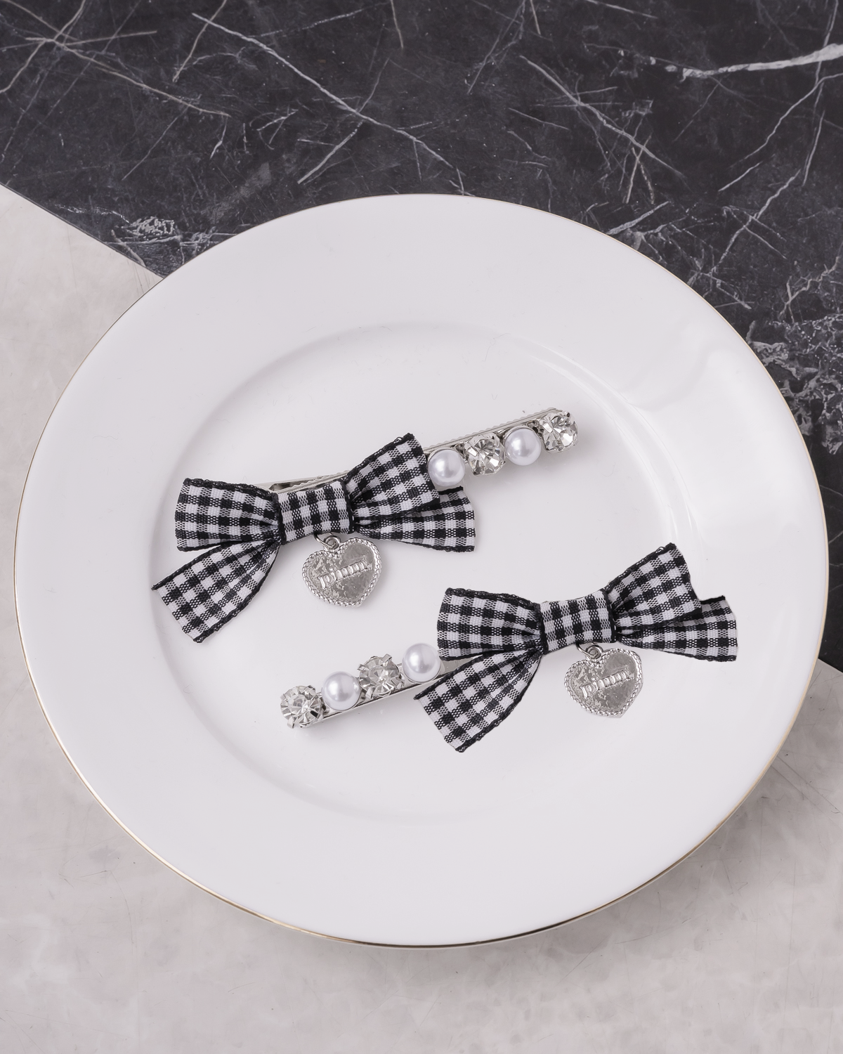 パールビジューリボンクリップセット