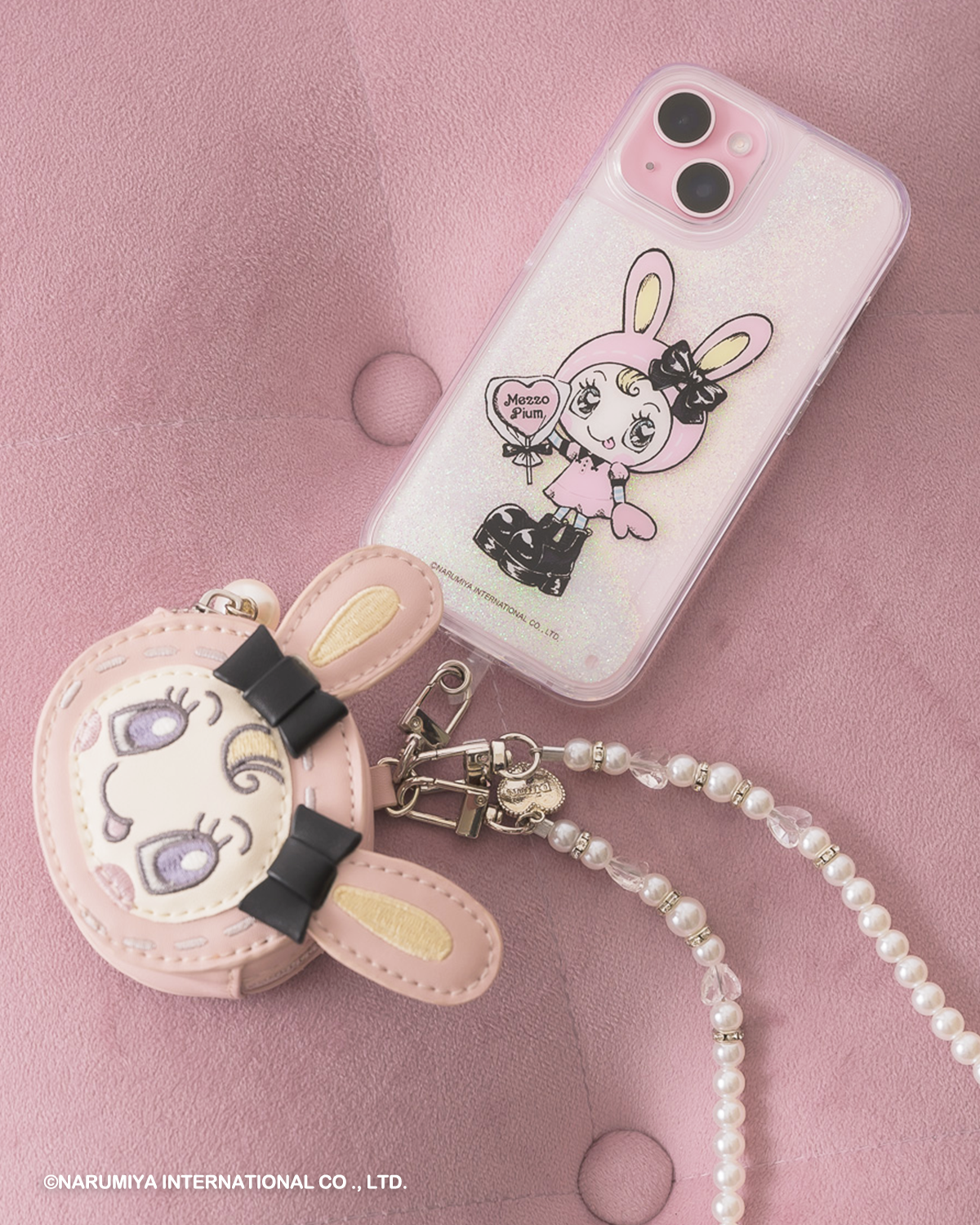 メゾピアノ べリエちゃん スマホケース pium×Mezzo Piano ベリエちゃんグリッターiPhoneケース