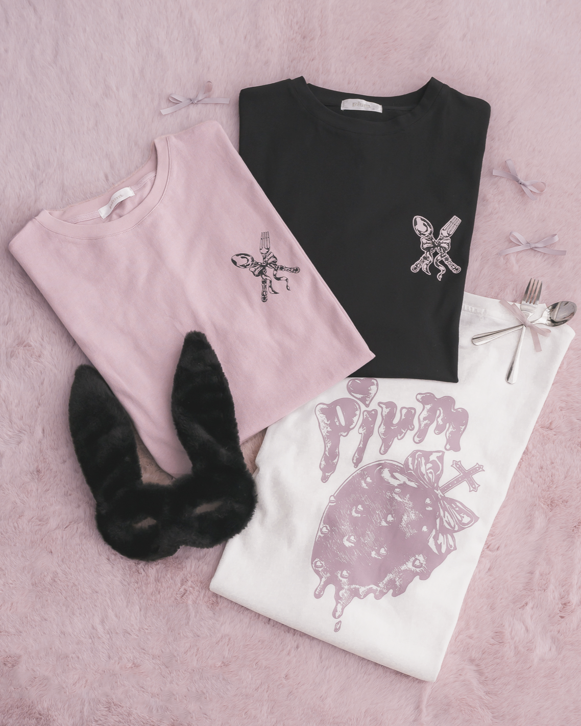 pium melty berry オーバーサイズロングTシャツ