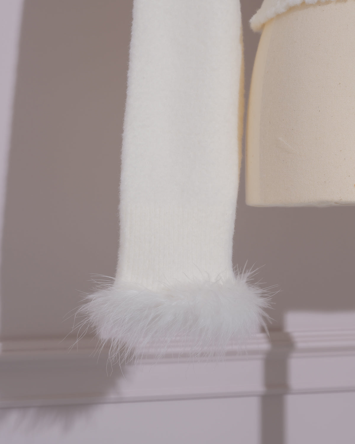 ファー付きマシュマロニットカーディガン