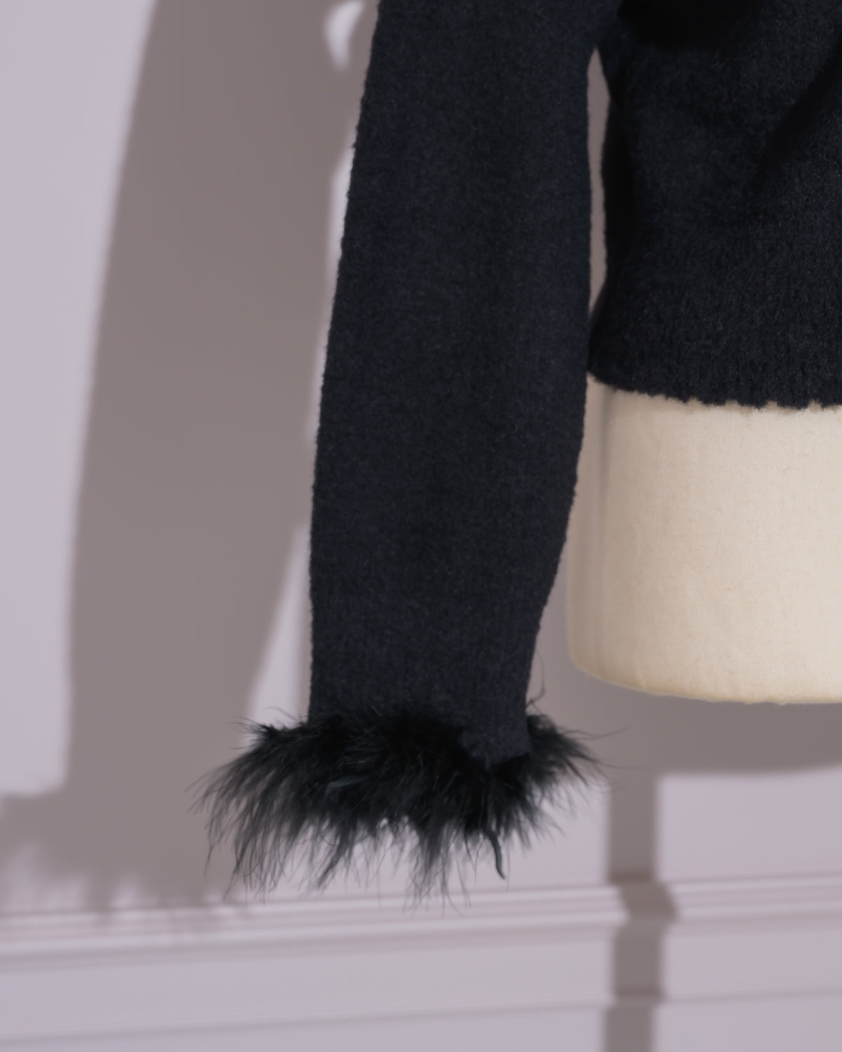 ファー付きマシュマロニットカーディガン