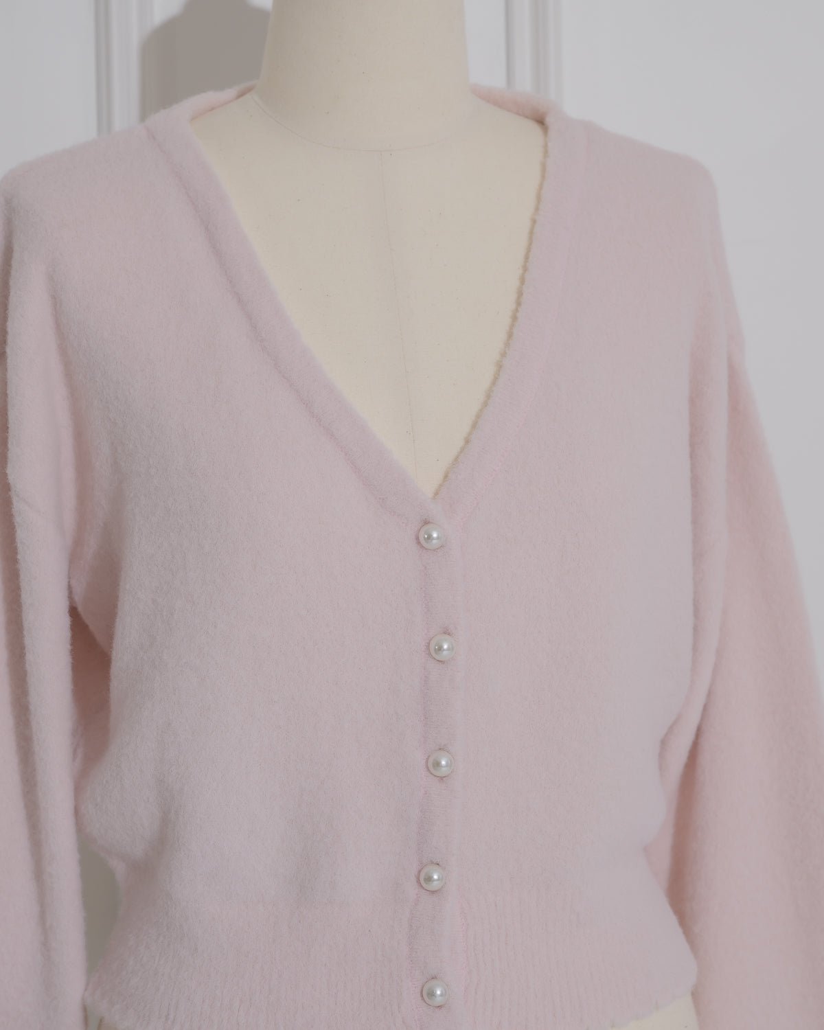 ファー付きマシュマロニットカーディガン