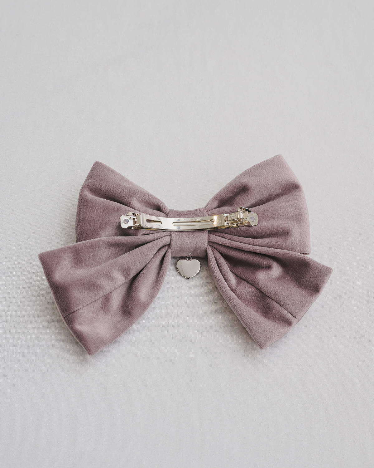 ビジュー付きベロアビッグリボンバレッタ