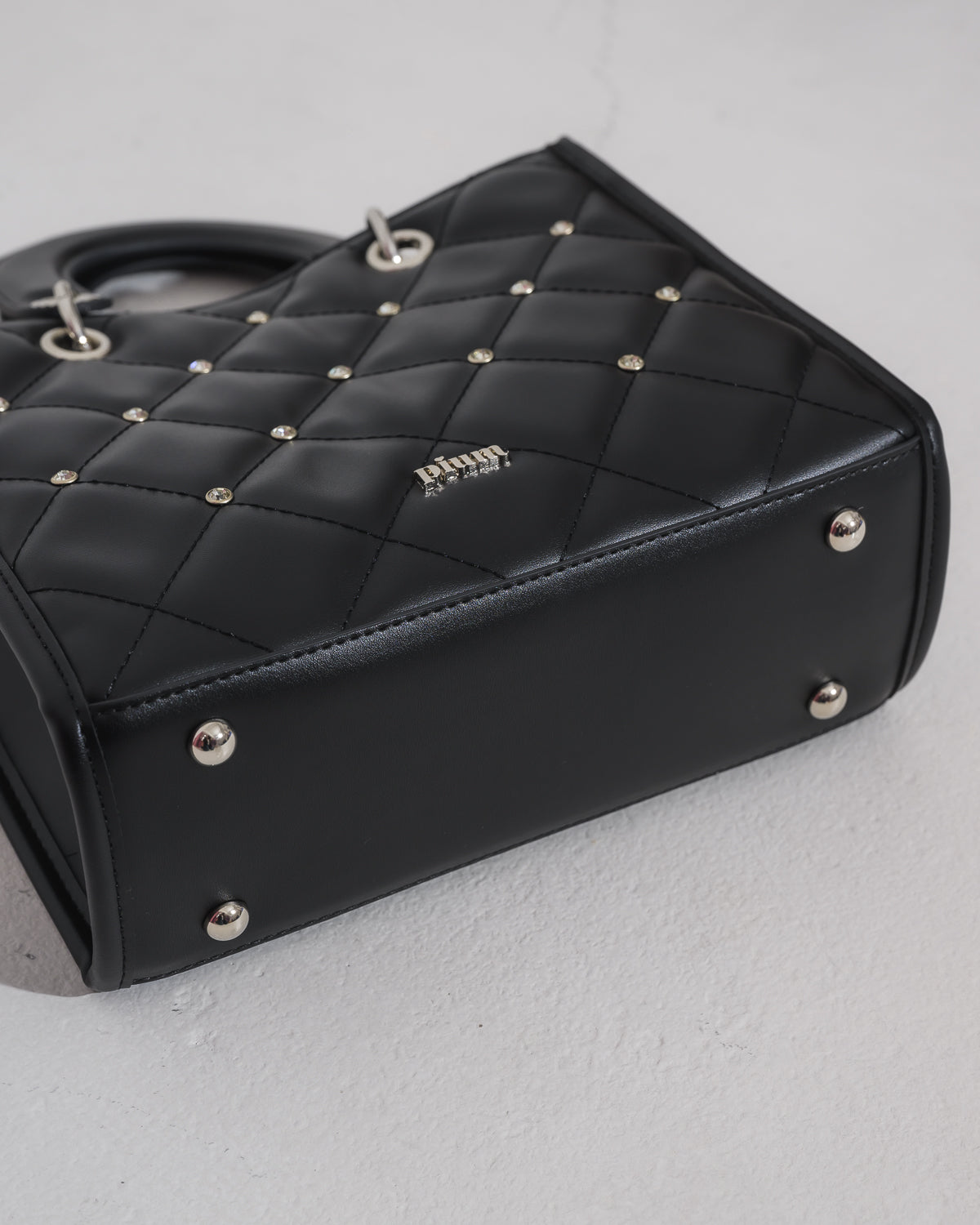 ビジューキルティングミニトートバッグ