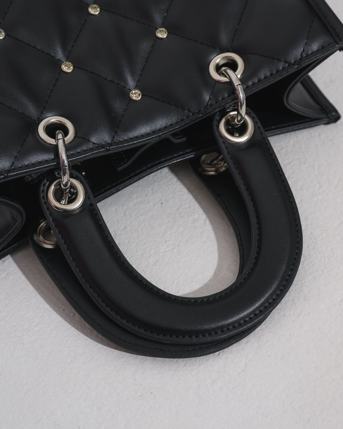 ビジューキルティングミニトートバッグ