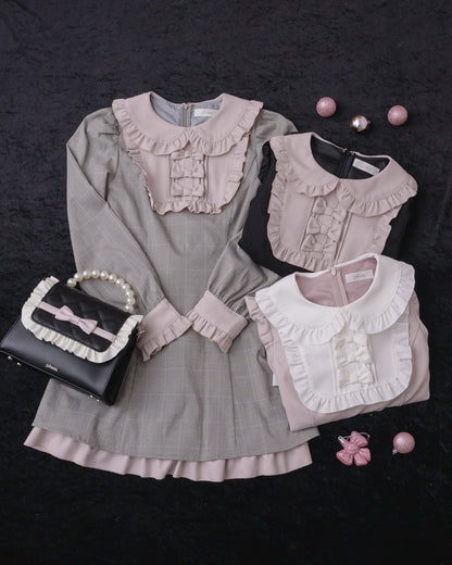 スクエアフリルリボンドーリーワンピース