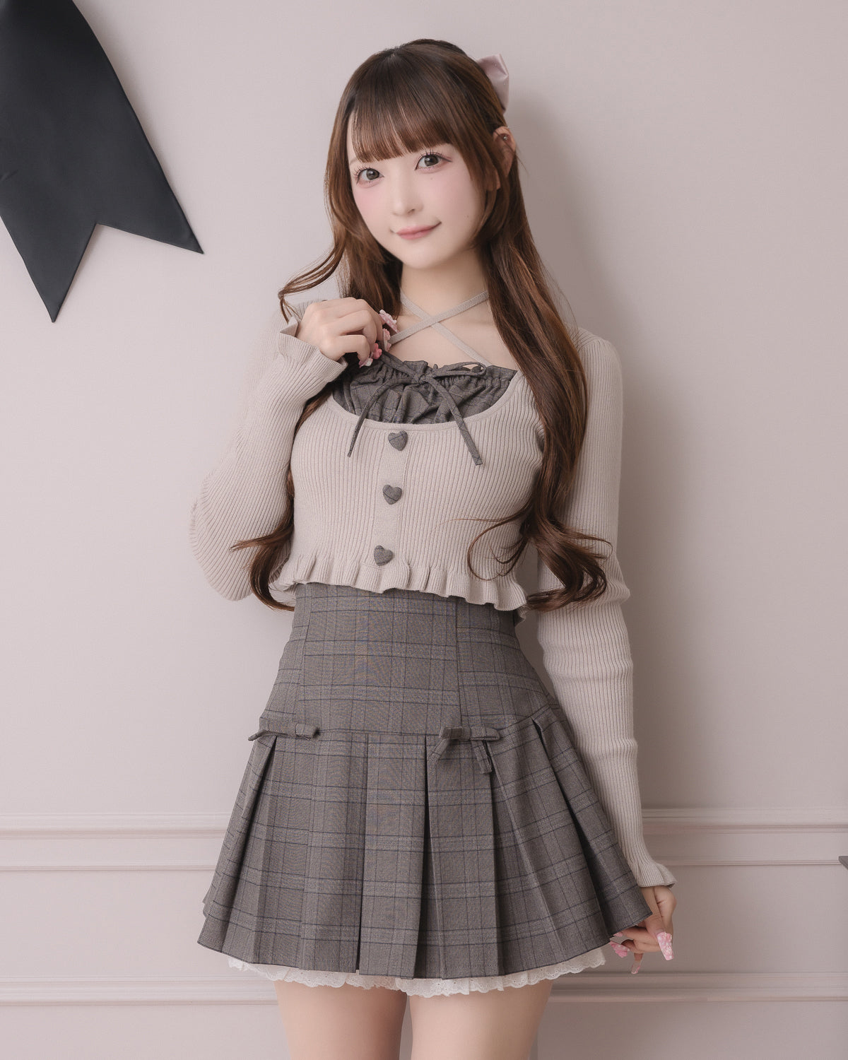 モデル身長：162cm/着用カラー:ベージュ