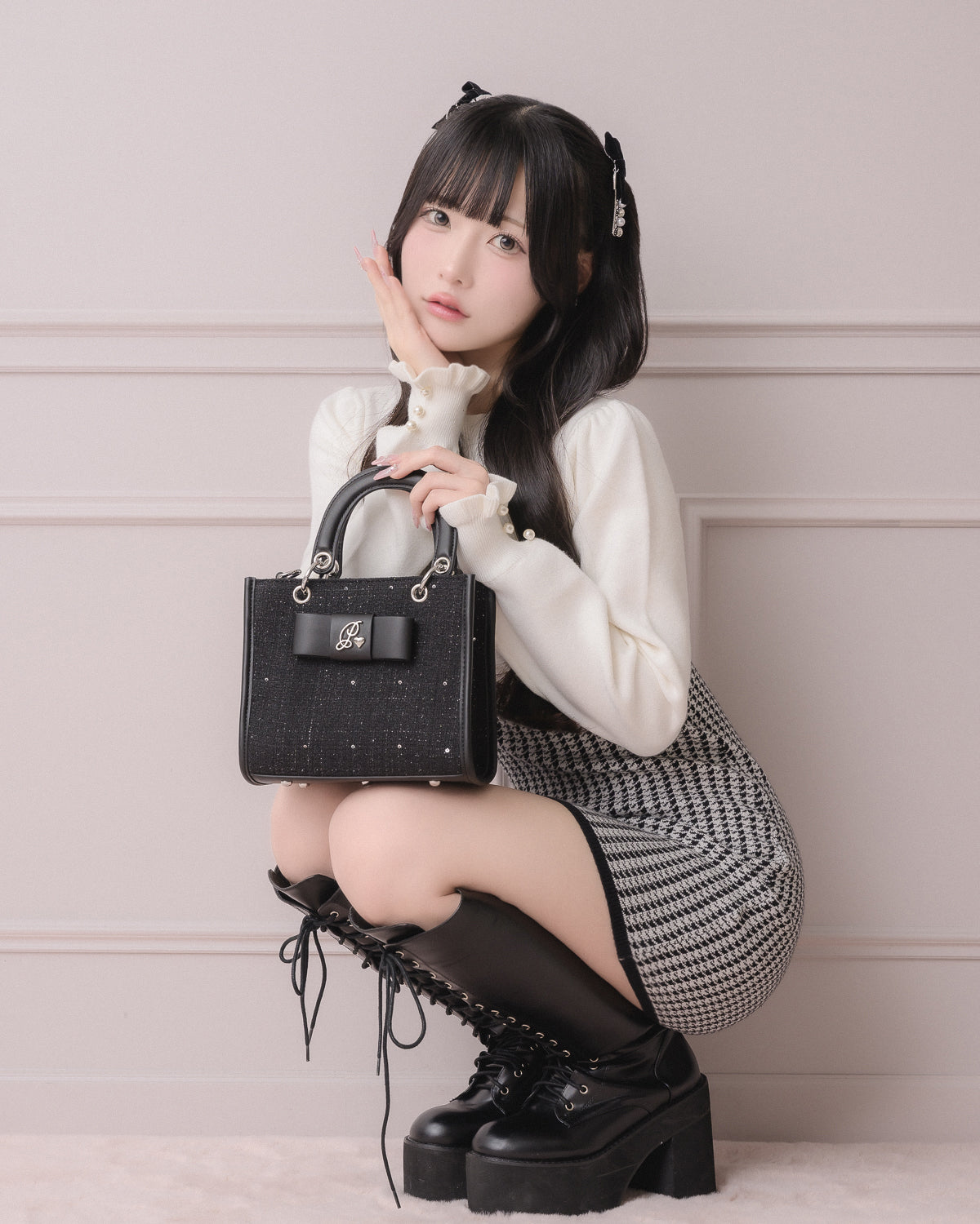 フロントリボンスクエアミニトート – pium