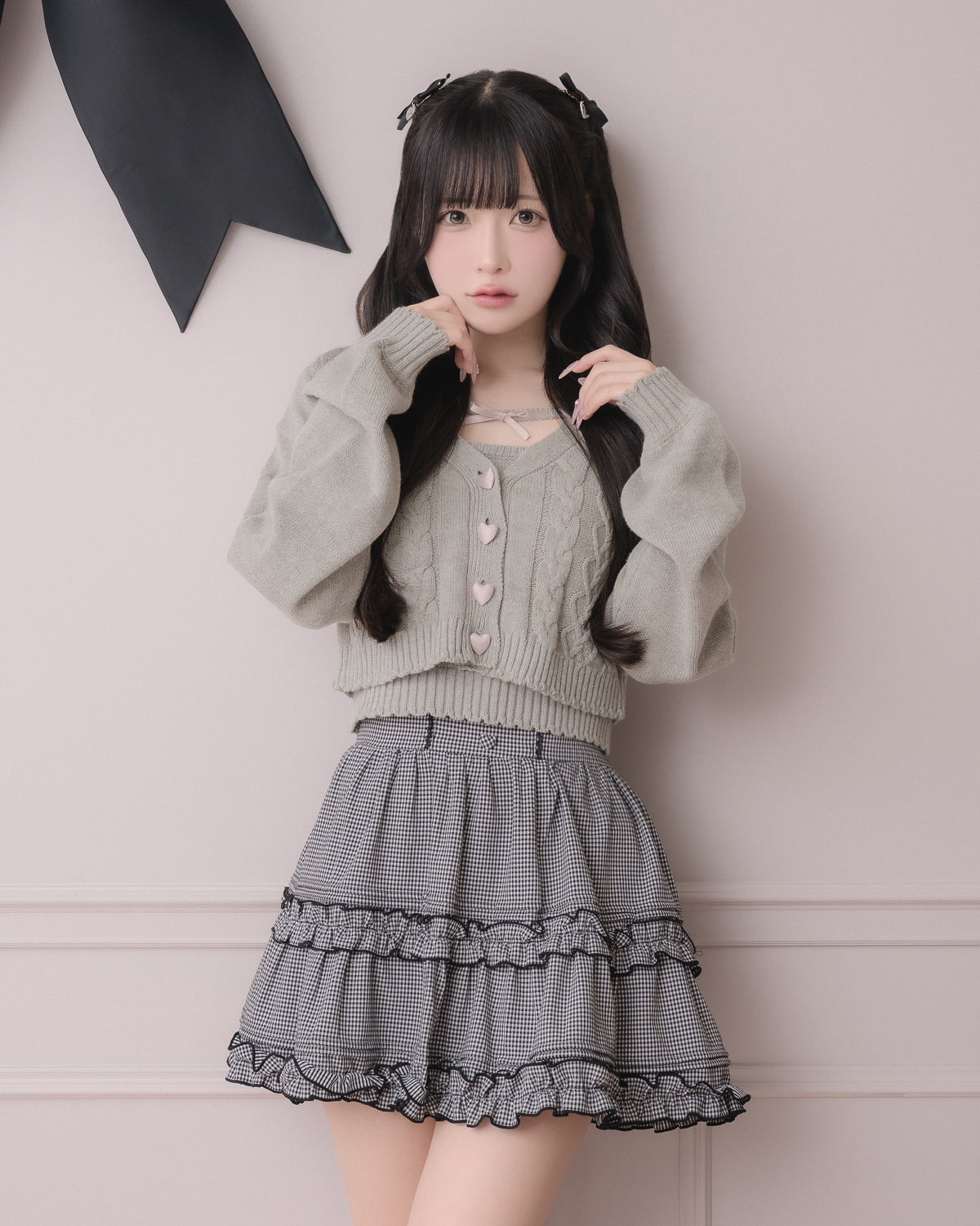 モデル身長：157cm/着用カラー:グレー