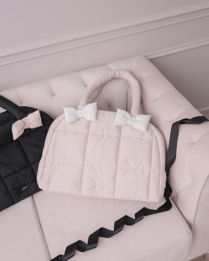 ボリュームリボンキャリーオンボストンバッグ