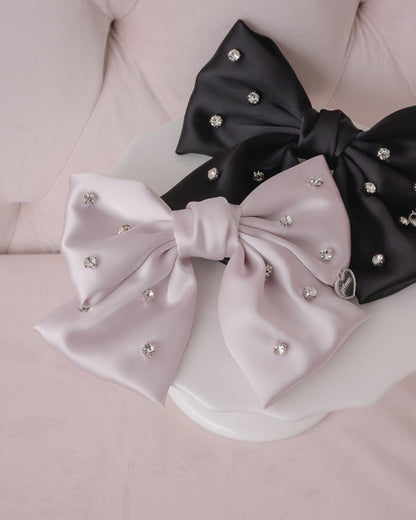 サテンビジュービッグリボンバレッタ