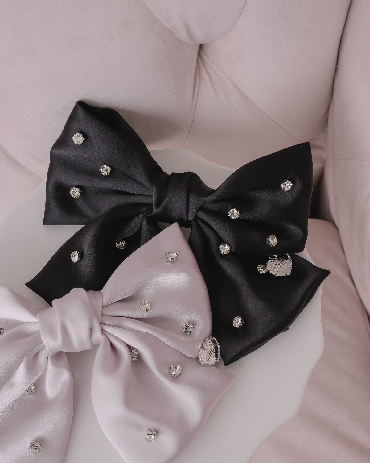 サテンビジュービッグリボンバレッタ